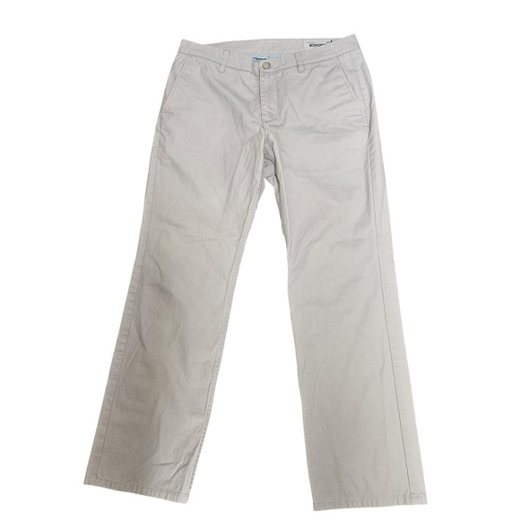 Bonobos Pants Mens 33x30 Light Gray Washed Chinos Straight Fit Casual Classic - Picture 1 of 7
